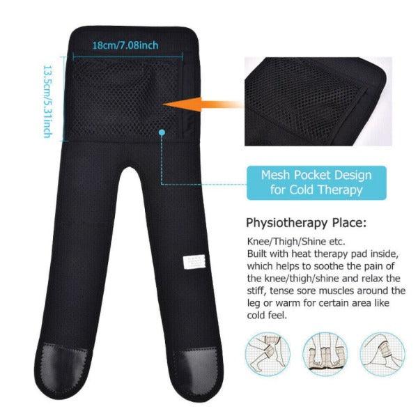 Heated Knee Brace - Heated Knee Brace Wrap Support | Electric Therapeutic Heating Pad W/Rechargable 7.4V 2600Mah Battery for Joint Pain Relief Health & Beauty - Tophatter Daily Deals