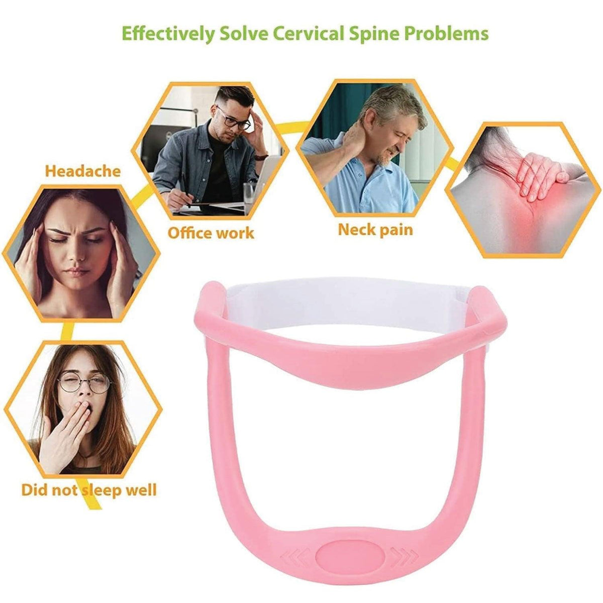 Neck Brace for Posture - Adjustable Neck Stretcher Neck Support for Cervical Pain Relief Neck Traction Device Personal Care - Tophatter Daily Deals