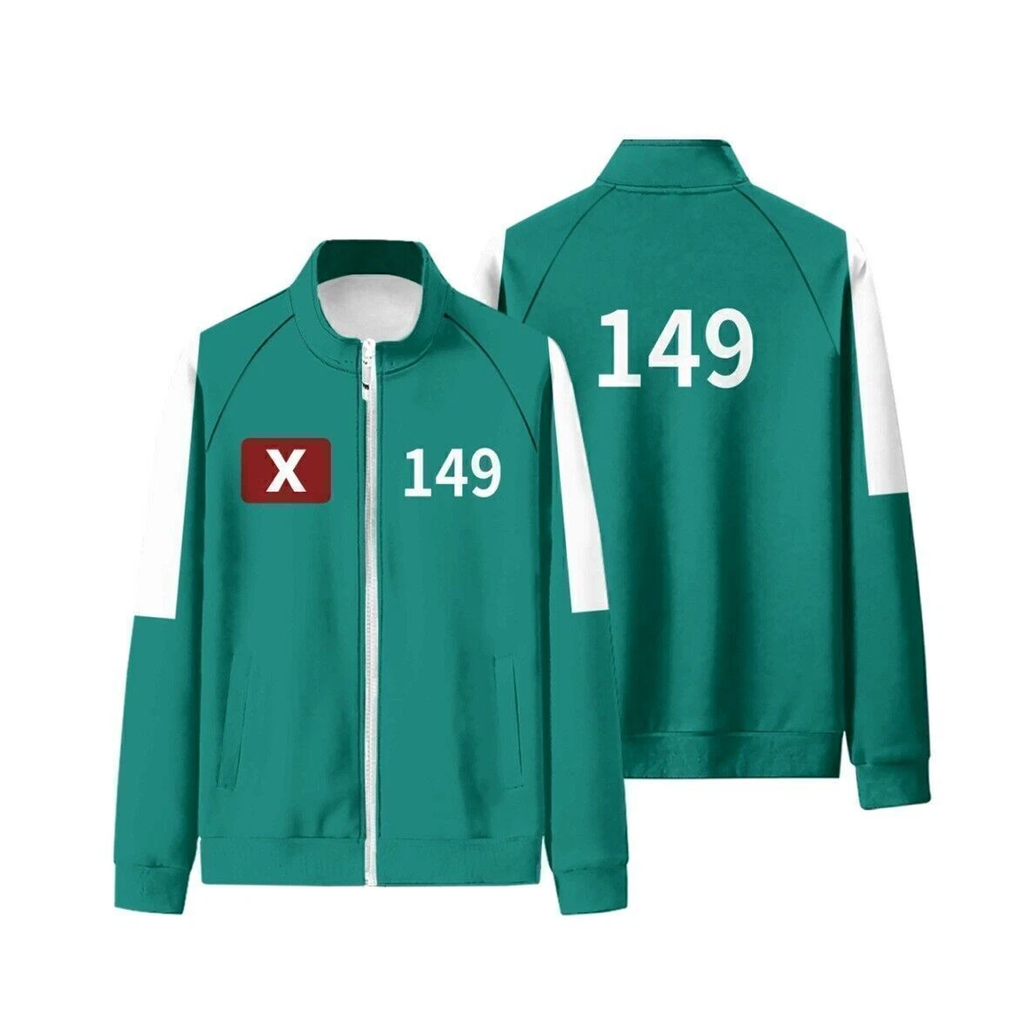 Squid Game Tracksuit – Green Player Uniform Costume for Cosplay, Halloween & Parties Squid Game Tracksuit - Tophatter Daily Deals