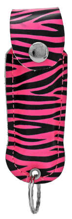 Pepper Spray 1/2 Ounce Police Strength OC-17 W/ Keychain - Pink Zebra 1 2 ounce SD-Pepper Spray - Tophatter Daily Deals