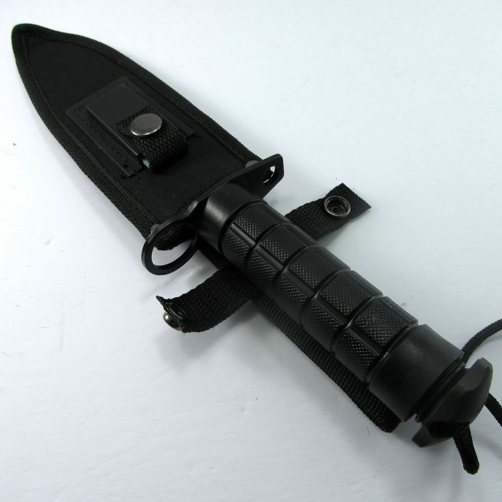 Survivor Hunting Knife Black Tactical Rambo Style w/ Survival Kit Knife-Fixed - Tophatter Daily Deals