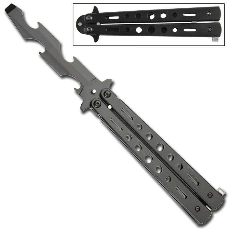 Swallowtail Butterfly Beverage Opener Multi Tool - Black - TOPHATTER'S ARMORY DEALS Collectible Weapons - Tophatter Daily Deals