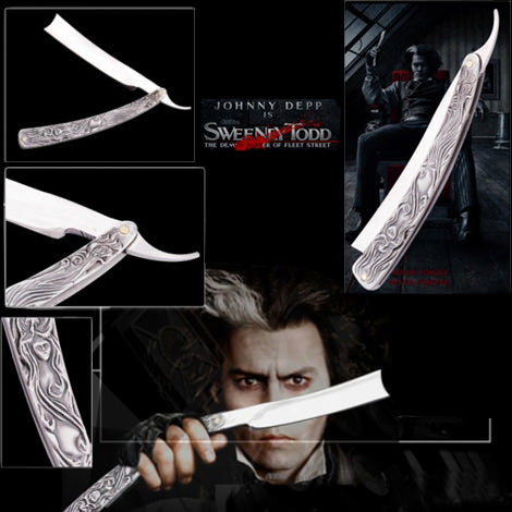Sweeney Todd Demon Barber Knife The Demon Barber Of Fleet Street - TOPHATTER'S ARMORY DEALS Collectible Weapons - Tophatter Daily Deals