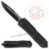 Swift OTF Double Action Automatic Knife Black 2 Tone Single Edge Blade Knife-OTF - Tophatter Daily Deals