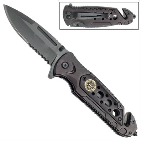 Law Enforcement Sheriff Spring Assisted Opening Pocket Knife - Tophatter's Army Products & Self Defense Collectible Weapons - Tophatter Daily Deals