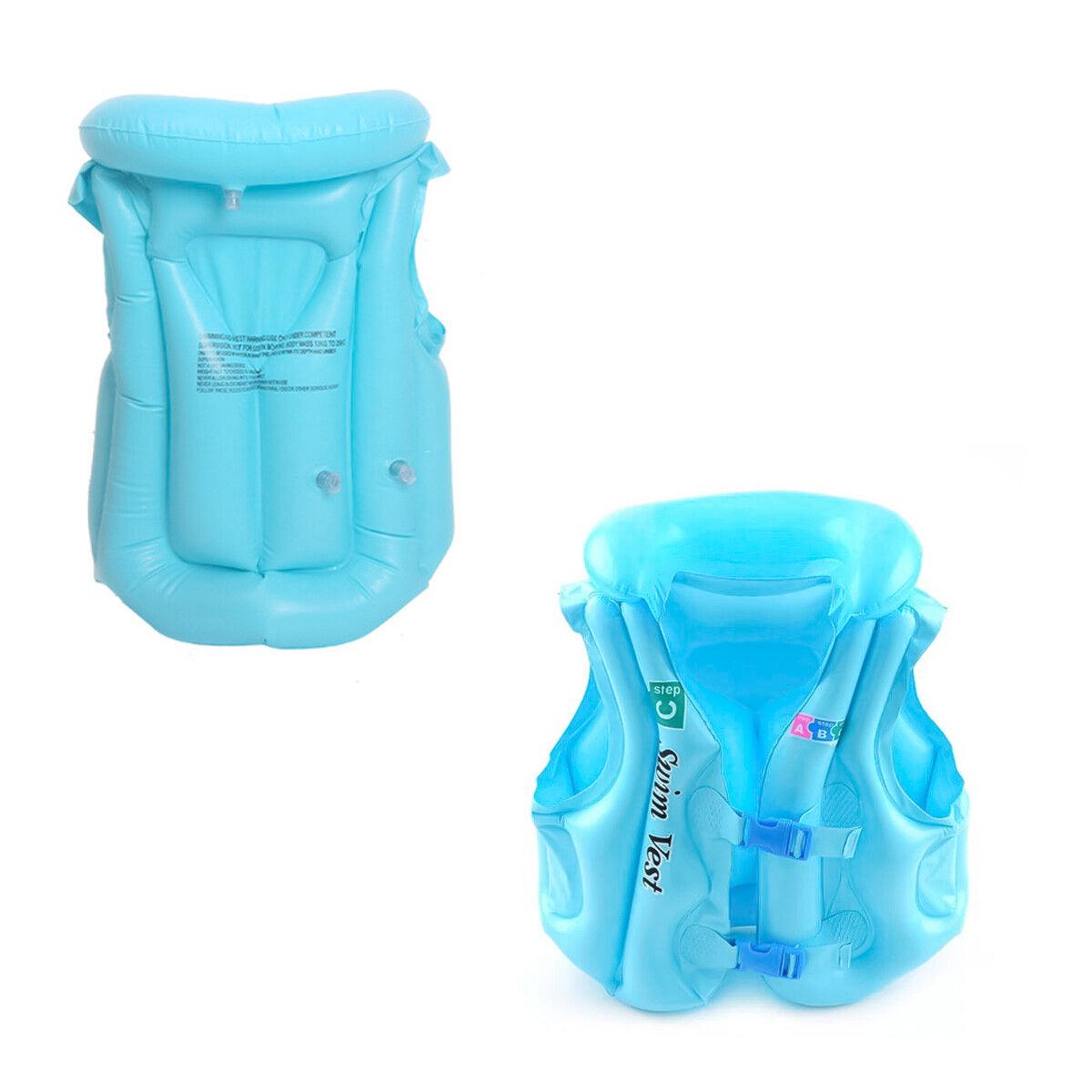 Swimming Vest For Kids - Inflatable Children Swimming Floating Swim Aid Vest Life Jacket Swimming - Tophatter Daily Deals