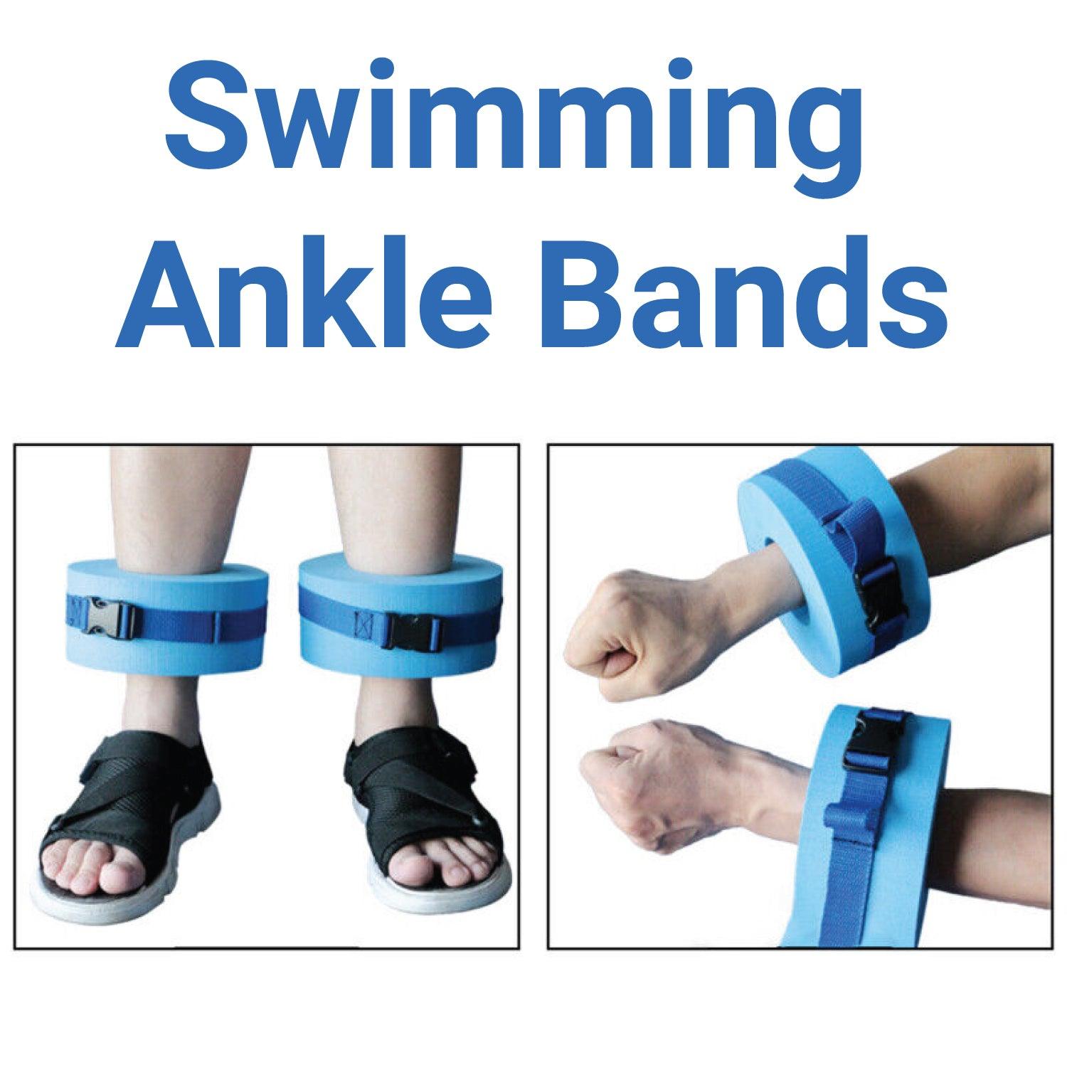Pulling Ankle Strap Swimming - Swimming Ankle Bands, Set of 2 Foam Swim Aquatic Cuffs, Water Aerobics Float Ring, Blue Ankles Arms Belts with Quick Release Buckle for Swim Fitness Training Swimming - Tophatter Daily Deals