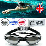 Best Adult Swimming Goggles - Swimming Goggles Water Glasses, No Leaking, Anti Fog, UV Protection Free Storage Case, Nose Clip Summer & Swimming - Tophatter Daily Deals
