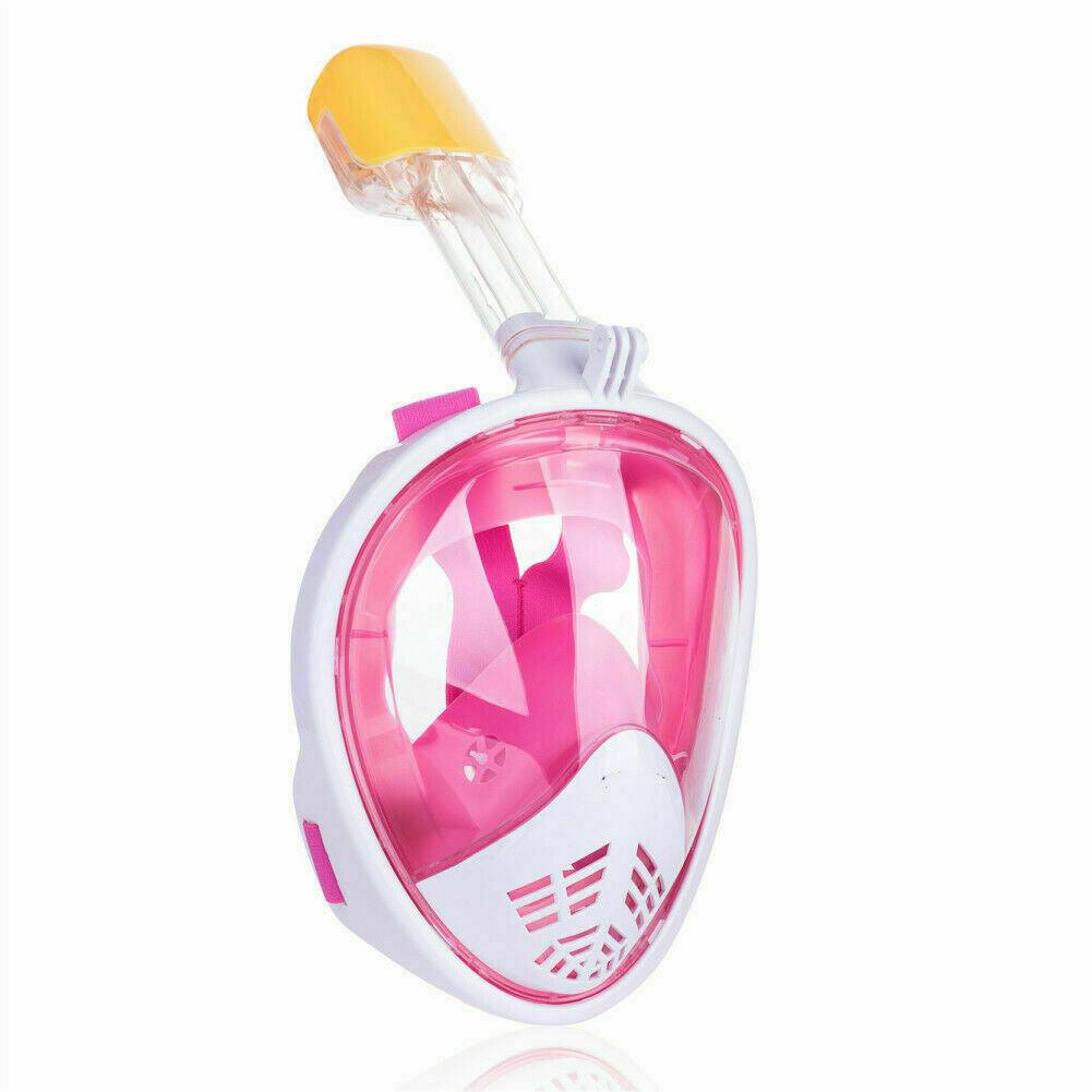 Full Face Snorkel Mask - Swimming Mask Scuba Set Full Anti-fog Diving for Adults or Kids With Upgraded Safety Breathing System Pink Sports & Outdoor - Tophatter Daily Deals