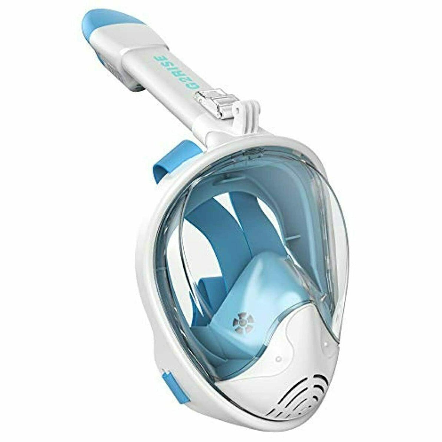 Full Face Snorkel Mask - Swimming Mask Scuba Set Full Anti-fog Diving for Adults or Kids With Upgraded Safety Breathing System Blue Sports & Outdoor - Tophatter Daily Deals