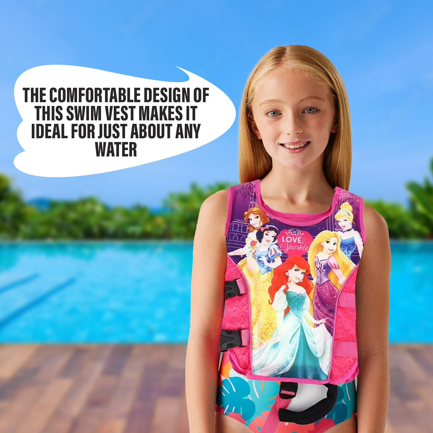 Swimming Float Vest – Kids Learn-to-Swim Safety Jacket with Adjustable Straps Buoyancy Aid Jacket Floats & Inflatables - Tophatter Daily Deals