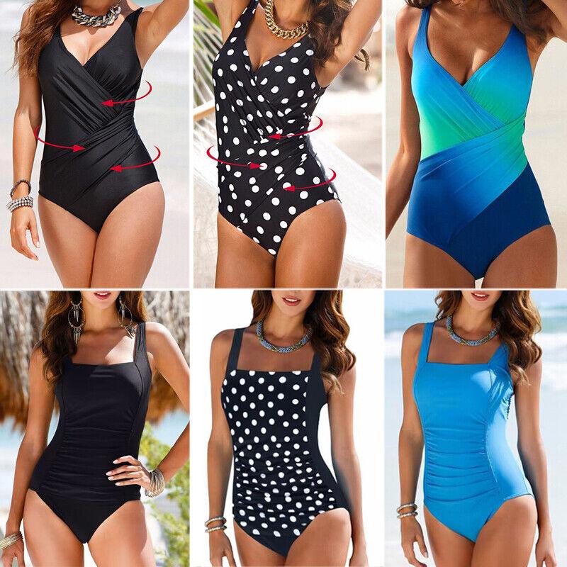 Tummy Control Swimming Suits - Lady Plus Size Swimming Monokini Swimsuit Bikini Swimwear Control Tummy Costume Swimming - Tophatter Daily Deals