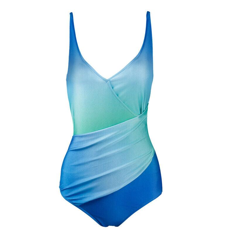 Tummy Control Swimming Suits - Lady Plus Size Swimming Monokini Swimsuit Bikini Swimwear Control Tummy Costume Blue Swimming - Tophatter Daily Deals