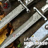 Swinguard Stiletto Knife Rare Italian Style Automatic - Asst. Colors Knife-Auto - Tophatter Daily Deals