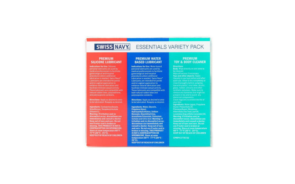 Swiss Navy Essentials 30ml Lubricant Travel Kit 3 Piece Set > Lube > Water Based - Tophatter Daily Deals