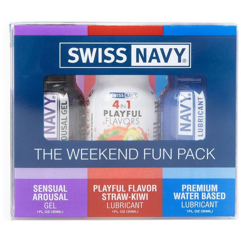 Swiss Navy Weekend Fun Pack - 3 Vibrant Flavors 2 Oz > Lube > Water Based - Tophatter Daily Deals
