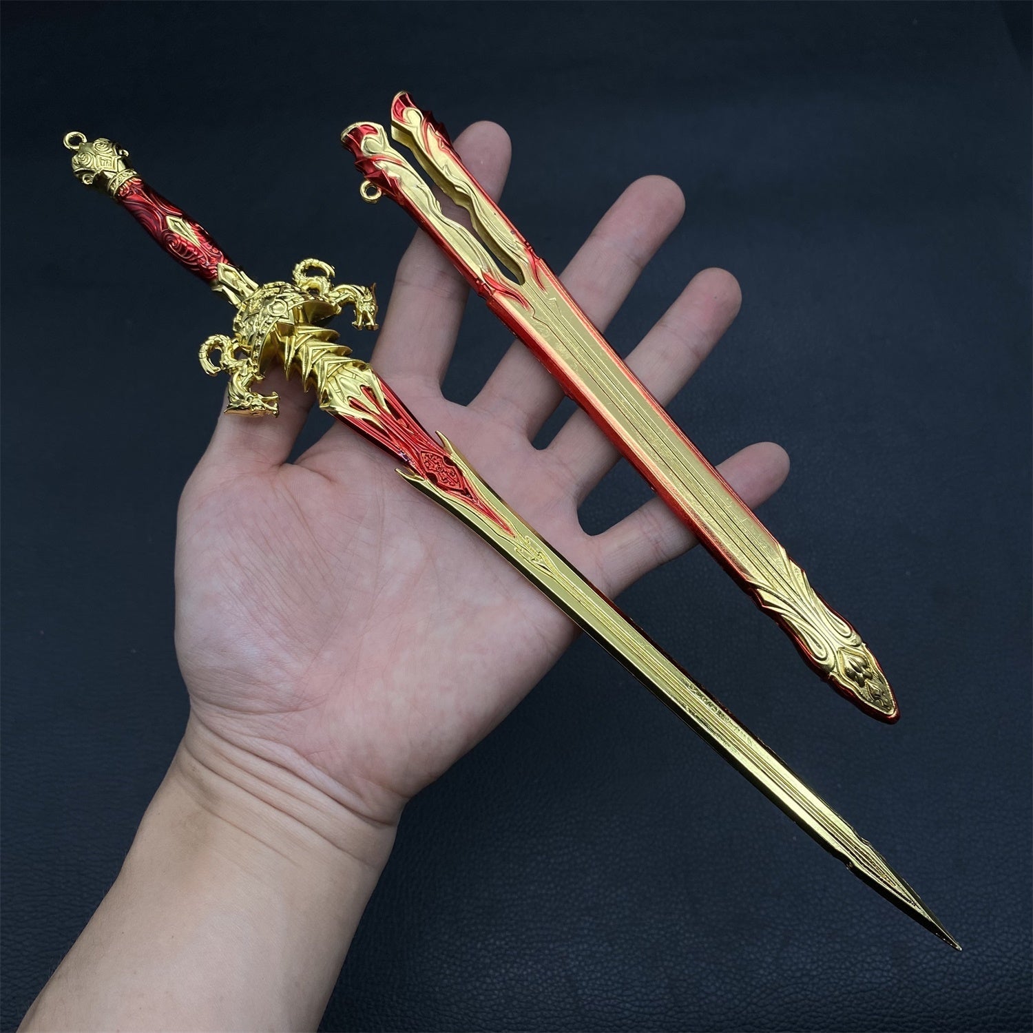 Anime Peripherals Metal Tiny Sword Replicas God of Wealth Sword - Tophatter Daily Deals