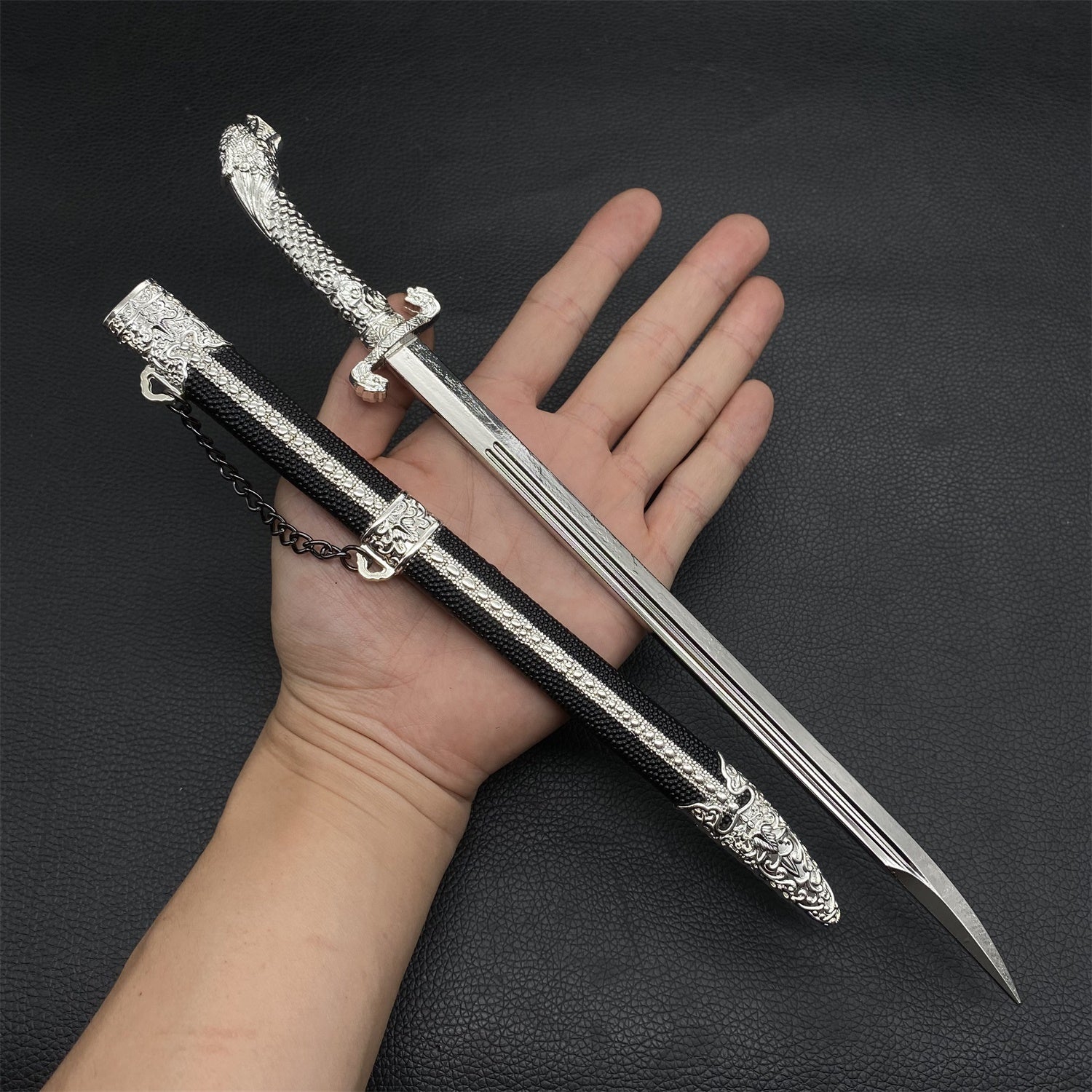 Chinese Style Swords Metal Tiny Sword Replicas Qiong Lin Qing Knife - Tophatter Daily Deals