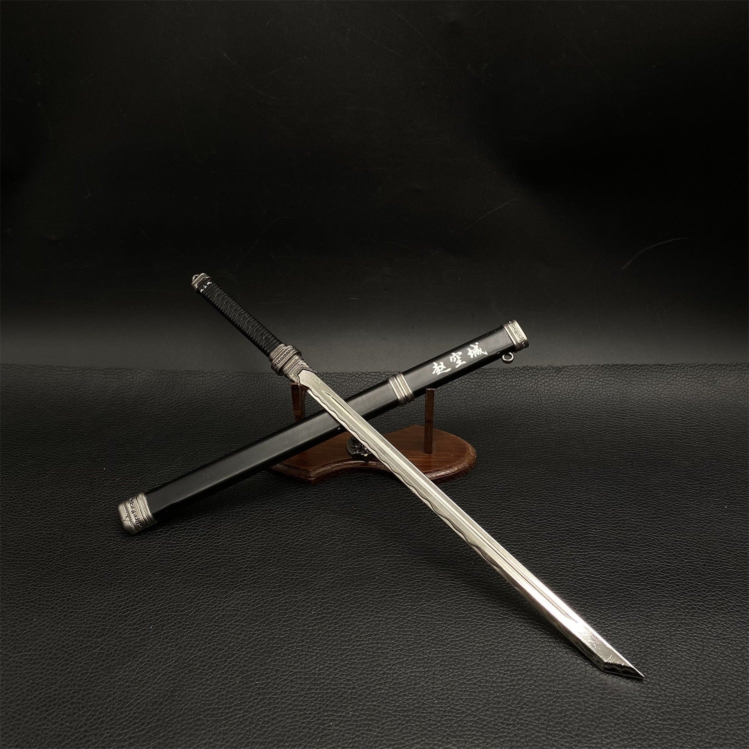 Chinese Style Swords Metal Tiny Sword Replicas Zhao Kong Cheng & Stand - Tophatter Daily Deals