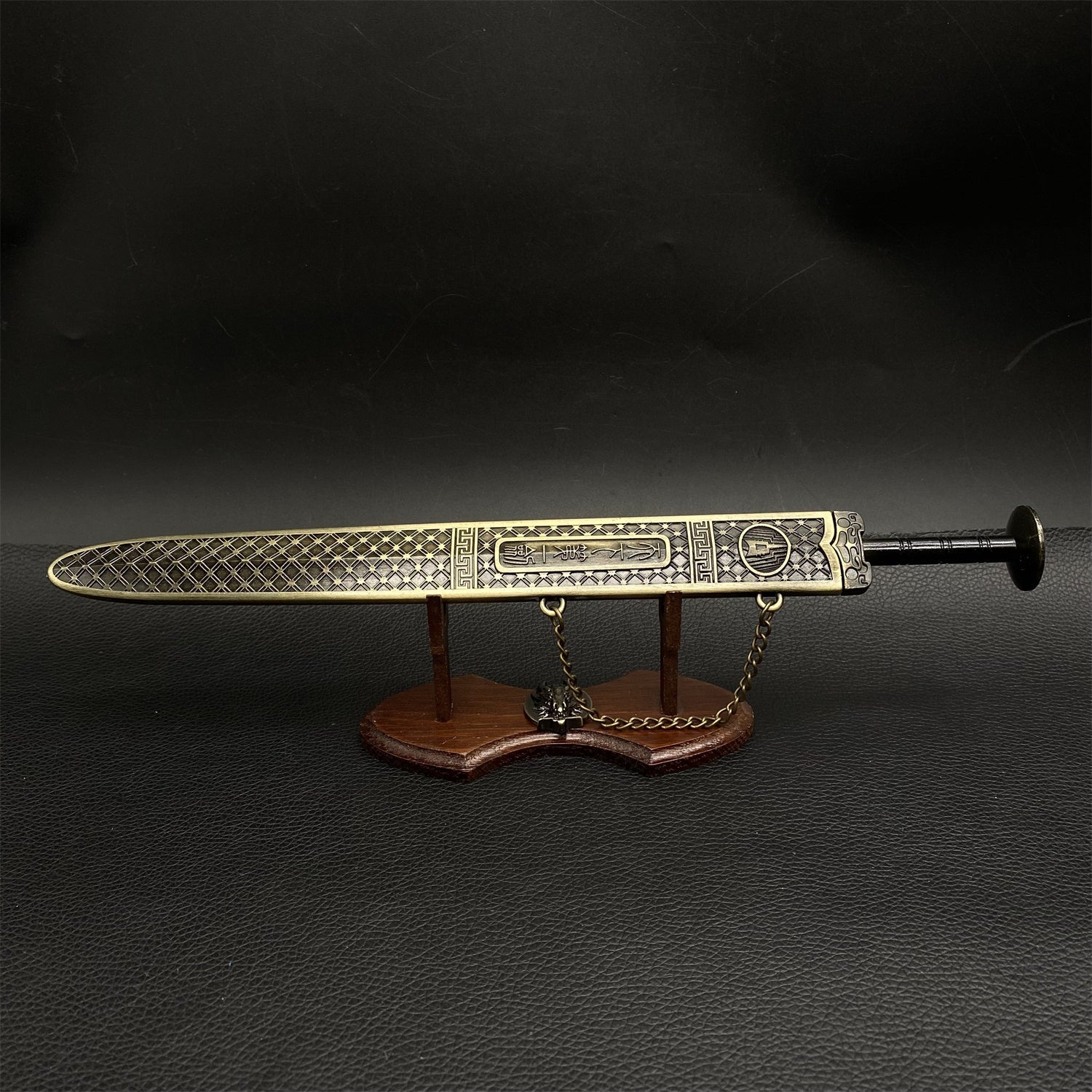 Chinese Style Swords Metal Tiny Sword Replicas Yue King Sword & Stand - Tophatter Daily Deals