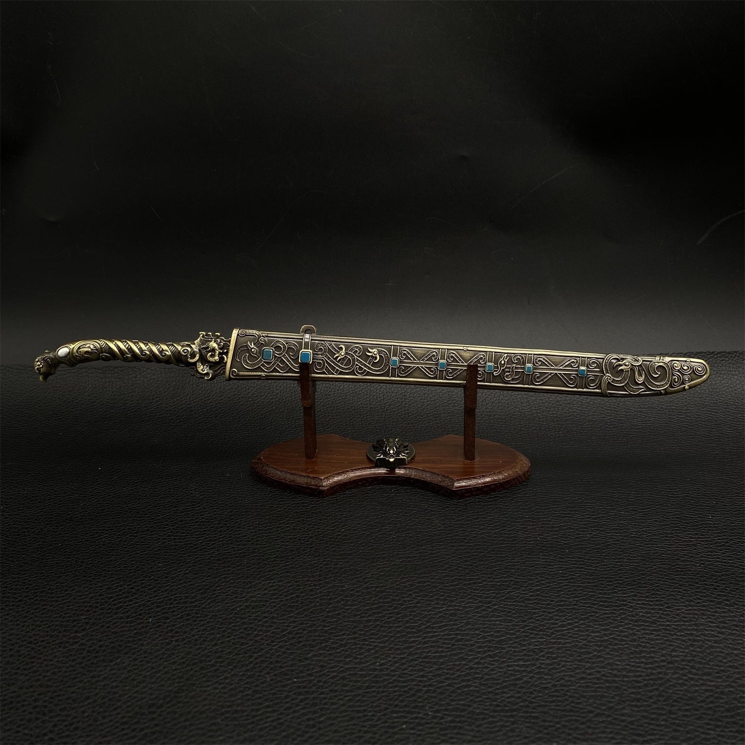 Chinese Style Swords Metal Tiny Sword Replicas Deng Chanyu Sword & Stand - Tophatter Daily Deals