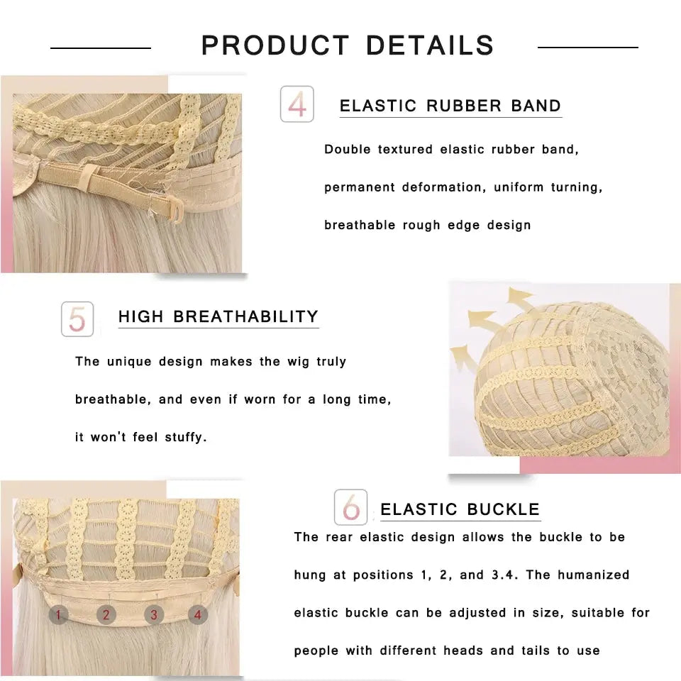 Synthetic Red Long Curly Double ponytail Lolita Cosplay Halloween Wig Female Wig with Ponytail Natural Fake Hair For Women - Tophatter Daily Deals