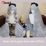Synthetic Red Long Curly Double ponytail Lolita Cosplay Halloween Wig Female Wig with Ponytail Natural Fake Hair For Women - Tophatter Daily Deals