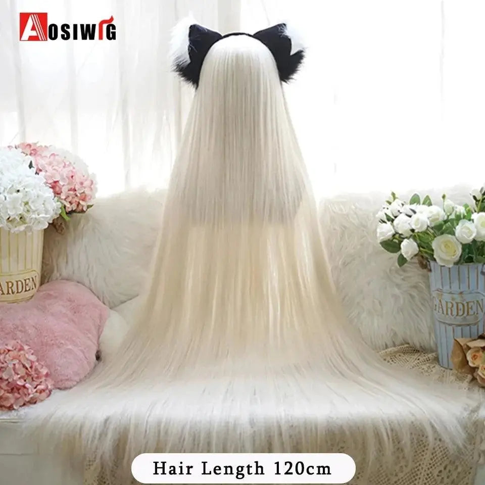 Synthetic Red Long Curly Double ponytail Lolita Cosplay Halloween Wig Female Wig with Ponytail Natural Fake Hair For Women - Tophatter Daily Deals