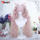 Synthetic Red Long Curly Double ponytail Lolita Cosplay Halloween Wig Female Wig with Ponytail Natural Fake Hair For Women - Tophatter Daily Deals