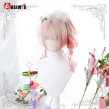 Synthetic Red Long Curly Double ponytail Lolita Cosplay Halloween Wig Female Wig with Ponytail Natural Fake Hair For Women - Tophatter Daily Deals