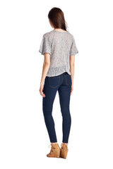 Women's Embellished Flutter Sleeve Top Tops - Tophatter Daily Deals