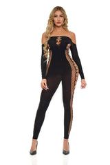 Diamond Drippin Bodystocking in Black > Clothes > Bodies and Playsuits - Tophatter Daily Deals