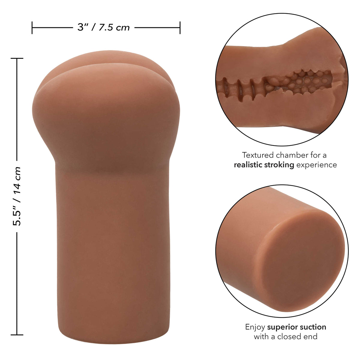 Cheap Thrills The Cowboy Male Stroker 5.5 Inch Soft Pure Skin Material Realistic Textured Suction Sleeve > Sex Toys For Men > Masturbators > Manual - Tophatter Daily Deals