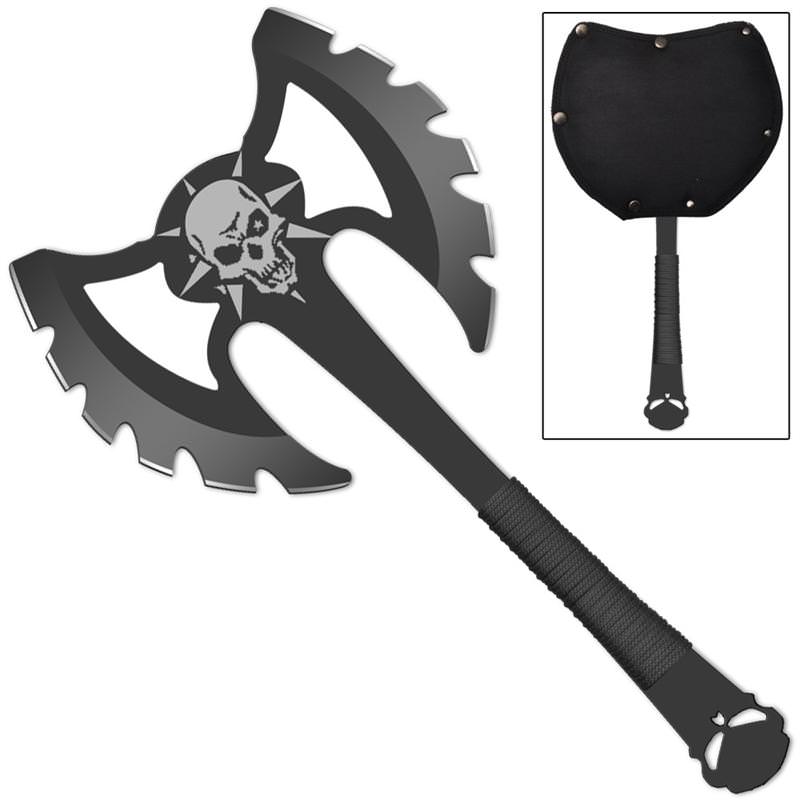 Bone Conjurer Double Headed Throwing Target Practice Axe - Tophatter's Army Products & Self Defense Collectible Weapons - Tophatter Daily Deals