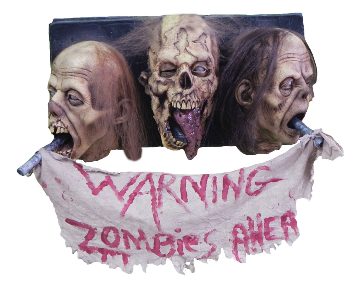 3-Head Zombie Wall Plaque Zombie Halloween Costumes - Tophatter Daily Deals