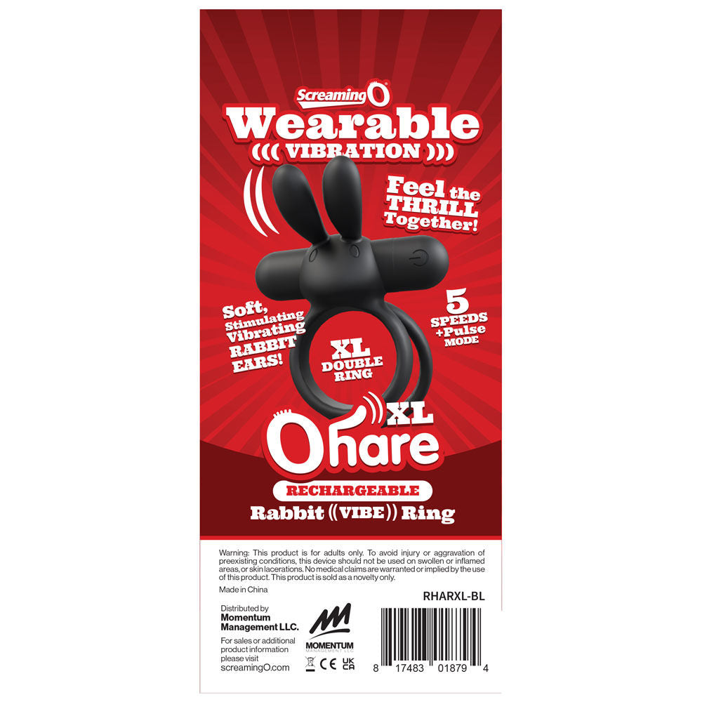 Ohare XL (Black | Blue | Green) – Rechargeable Large Rabbit Vibrator > Cock Ring > Vibrating - Tophatter Daily Deals
