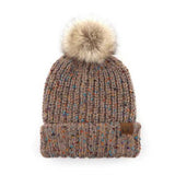 C.C® Confetti Pom Beanie Taupe Hats - Tophatter Daily Deals