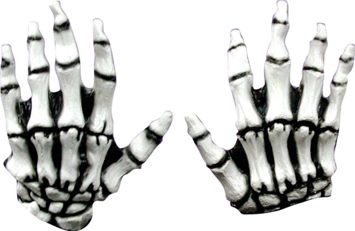 Junior Skeleton White Latex Hands Halloween Skeleton Decorations - Tophatter Daily Deals