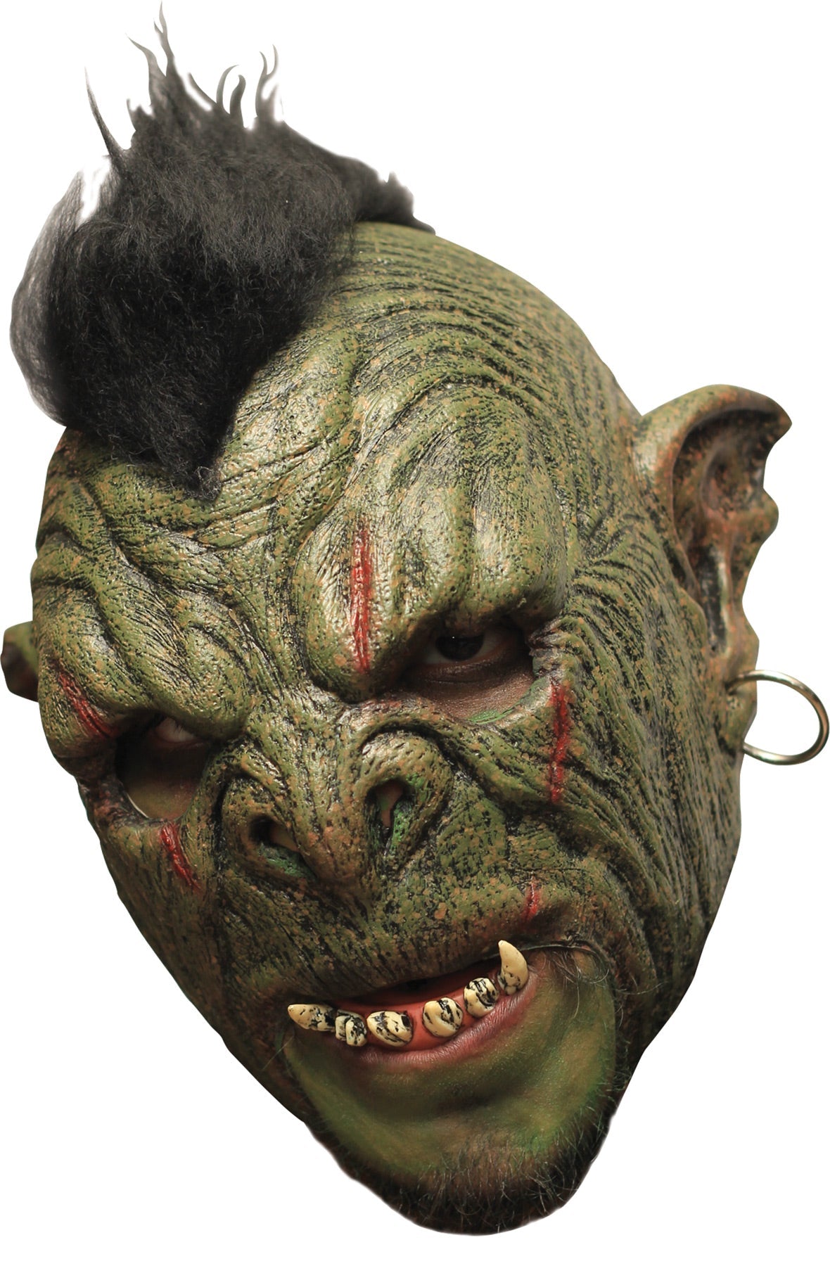 Deluxe Orc Mok Chinless Latex Mask Halloween Masks - Tophatter Daily Deals