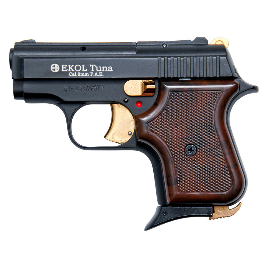 Replica Tuna V950 JF Blank Firing Pistol Black With Gold Fittings - Tophatter's Army Products & Self Defense Collectible Weapons - Tophatter Daily Deals