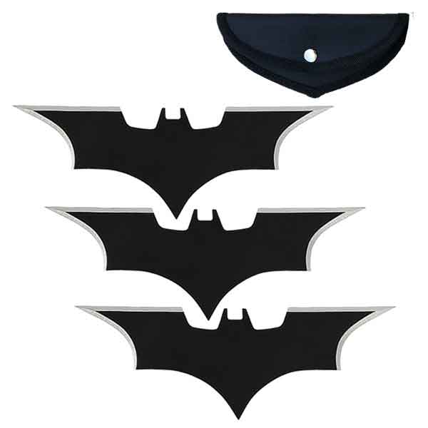 4" Batarang 3 Pcs Throwing Knife Night Dark Bat Thrower Set - Tophatter's Army Products & Self Defense Collectible Weapons - Tophatter Daily Deals