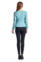 Women's Long Sleeve Mesh Top Tops - Tophatter Daily Deals