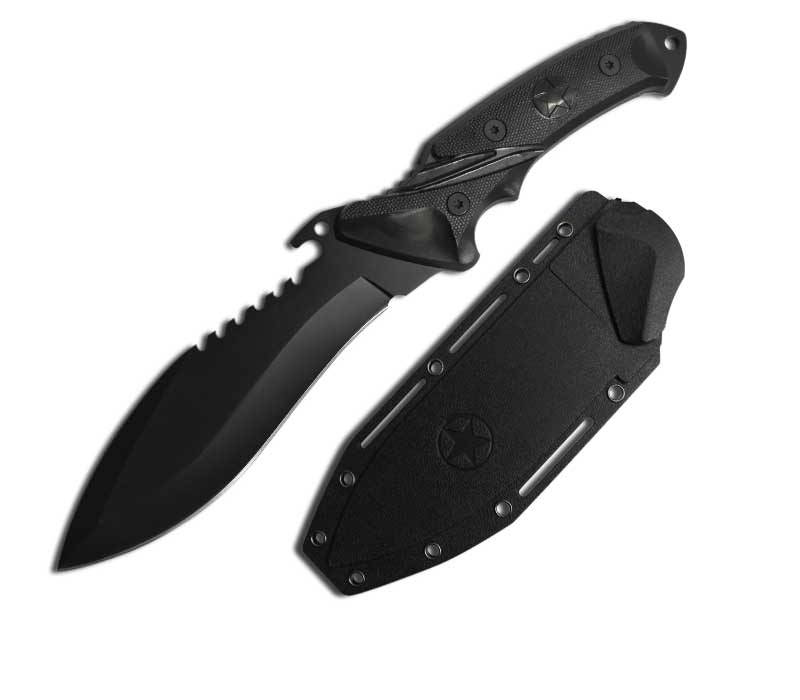 11 Inches Fixed Blade Military Bowie Knife Collectible Weapons - Tophatter Daily Deals