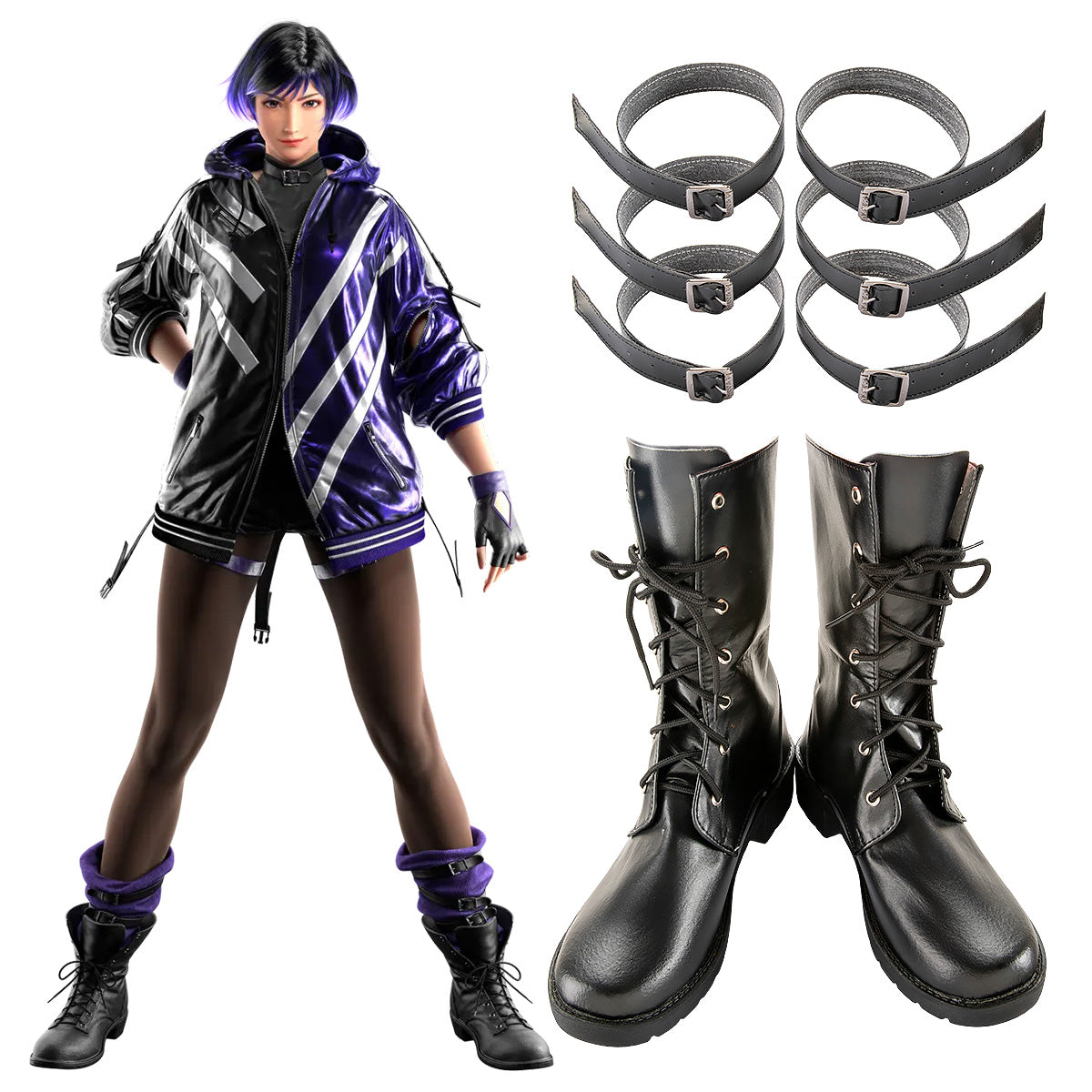 TEKKEN 8 Reina Black Shoes Cosplay Boots Shoes/Boots - Tophatter Daily Deals