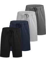 Men's Cotton Blend Lounge Shorts with Pockets (4-Pack) Women's Loungewear - Tophatter Daily Deals