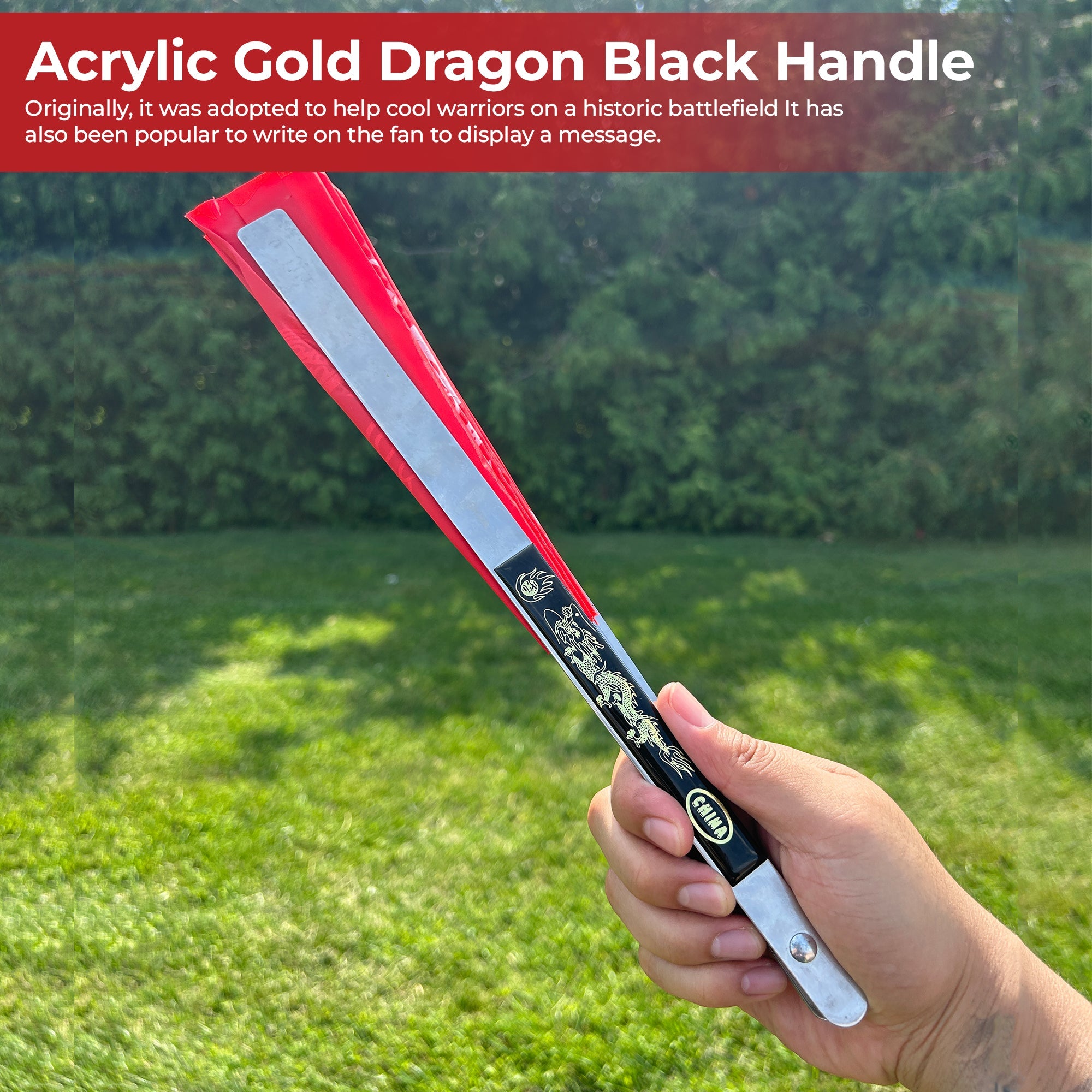 Tessen-Jutsu Iron Fan Weapon Dragon Red ninja & martial arts - Tophatter Daily Deals