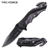 Tactical Pocket Knife Spring Assisted Knife Black Gray Camo - Tophatter's Army Products & Self Defense Collectible Weapons - Tophatter Daily Deals