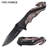 Tactical Pocket Knife Spring Assisted Knife Black Brown Camo - Tophatter's Army Products & Self Defense Collectible Weapons - Tophatter Daily Deals