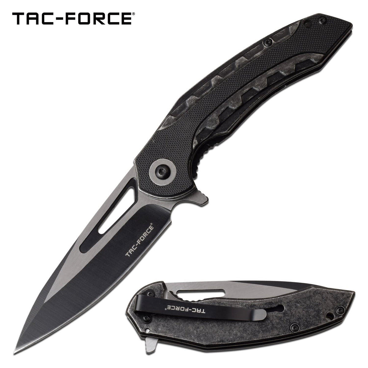 Spring Assist Folding Knife Black 3.5" Blade Tactical Frame-Lock - Tophatter's Guns'N'Weapons Store Collectible Weapons - Tophatter Daily Deals