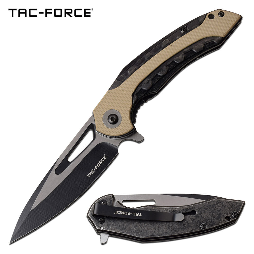 Spring Assist Folding Knife Black 3.5" Blade Tactical Frame-Lock G10 - Tophatter's Army Products & Self Defense Collectible Weapons - Tophatter Daily Deals
